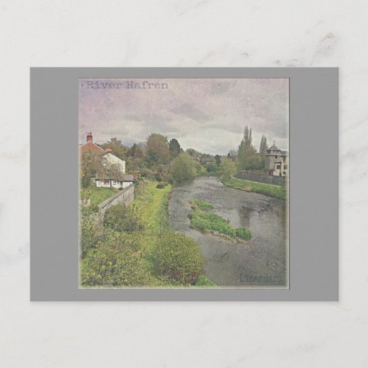 De Hafren in Newtown, Powys Briefkaart (Voorkant)