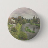 De Hafren in Newtown, Powys Ronde Button 5,7 Cm (Voorkant)