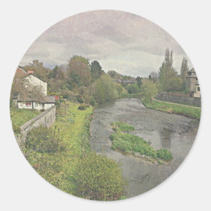 De Hafren in Newtown, Powys Ronde Sticker