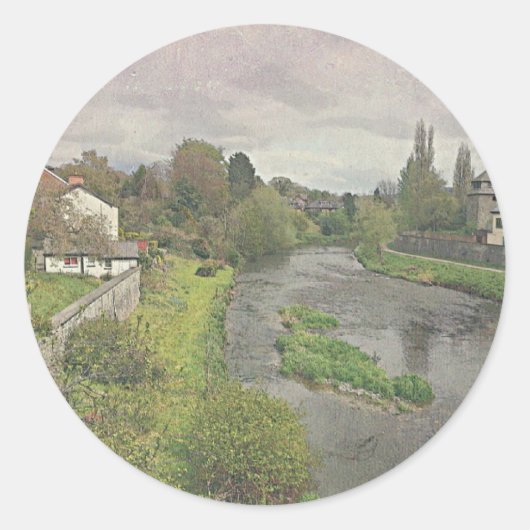 De Hafren in Newtown, Powys Ronde Sticker (Voorkant)