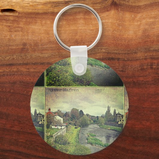 De Hafren in Newtown, Powys Sleutelhanger (Voorkant)