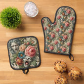 De Hag & de Howl - Gotisch Victoriaans Ovenwant & Pannenlap Set (Top down)