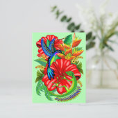 De hagedis en de vogel briefkaart (Staand voorkant)