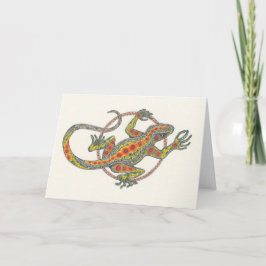 De Hagedis Notecard van "dame Luck" Kaart