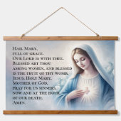De hagel Mary Hangend Wandkleed (Voorkant)