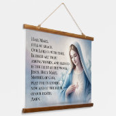 De hagel Mary Hangend Wandkleed (Gebogen)