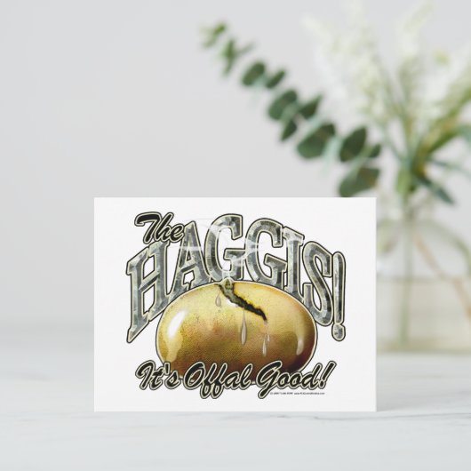 De Haggis. Briefkaart (Staand voorkant)