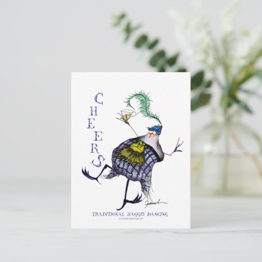 de haggis dans briefkaart (Staand voorkant)