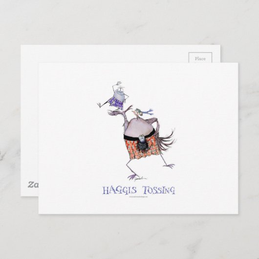 de haggis oversteken briefkaart (Voorkant / Achterkant)