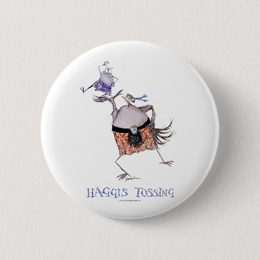 de haggis oversteken ronde button 5,7 cm (Voorkant)