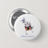 de haggis oversteken ronde button 5,7 cm (Voorkant /achterkant)