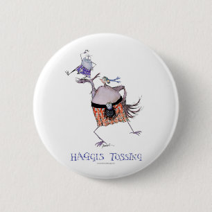 de haggis oversteken ronde button 5,7 cm