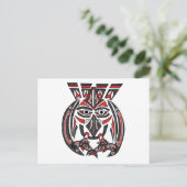 De Haida Raven en de Zalm Briefkaart (Staand voorkant)