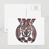 De Haida Raven en de Zalm Briefkaart (Voorkant / Achterkant)