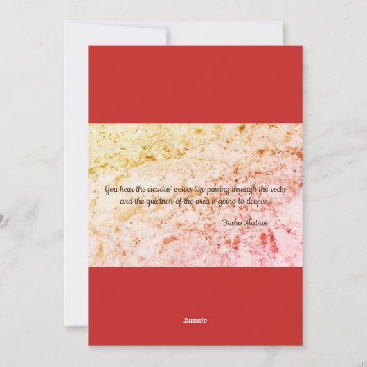 De Haiku's van Basho Feestdagenkaart (Achterkant)