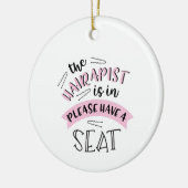 De Hairapist Keramisch Ornament (Links)