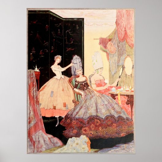 De hairdresser - Vintage Image Poster (Voorkant)