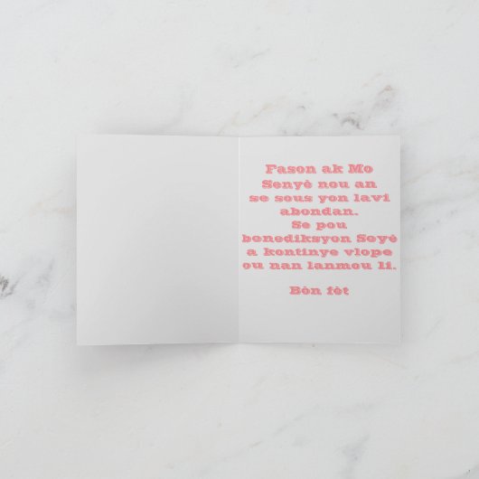 De Haïtiaanse Creoolse Christelijke Kaart van de (Binnen)