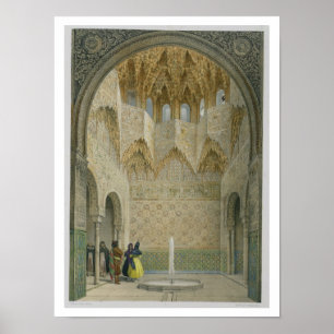 De hal van de Abencerrages, de Alhambra, Granad Poster