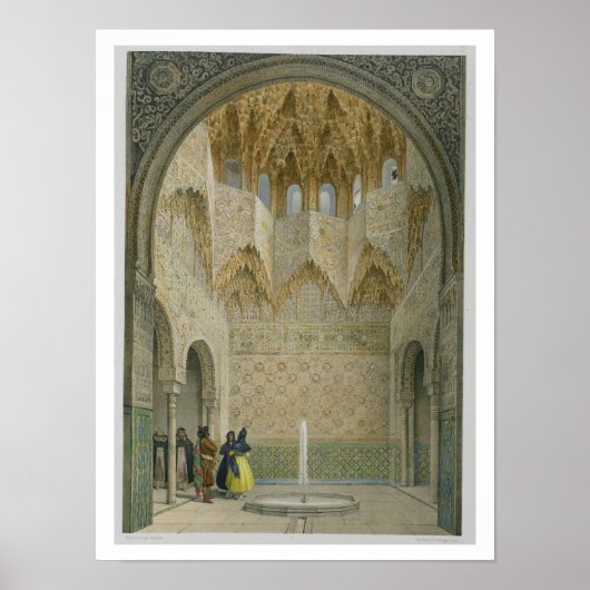 De hal van de Abencerrages, de Alhambra, Granad Poster (Voorkant)