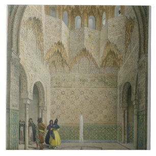 De hal van de Abencerrages, de Alhambra, Granad Tegeltje