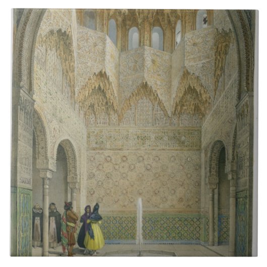 De hal van de Abencerrages, de Alhambra, Granad Tegeltje (Voorkant)