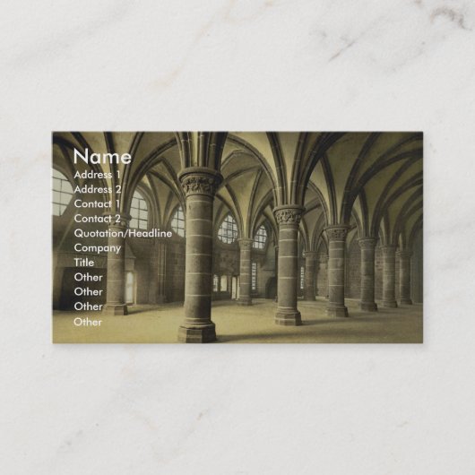De hal van de messengerzaal, Mont St. Michel, Fran Visitekaartje (Voorkant)