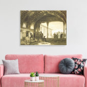 De hal van de spiegels in het Paleis van de Sardar Canvas Afdruk (Insitu (Woonkamer))