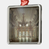 De hal van de veldmoeras in de winter metalen ornament (Links)