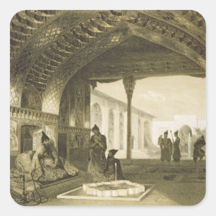 De hal van spiegels in het Paleis van de Sardar va Vierkante Sticker