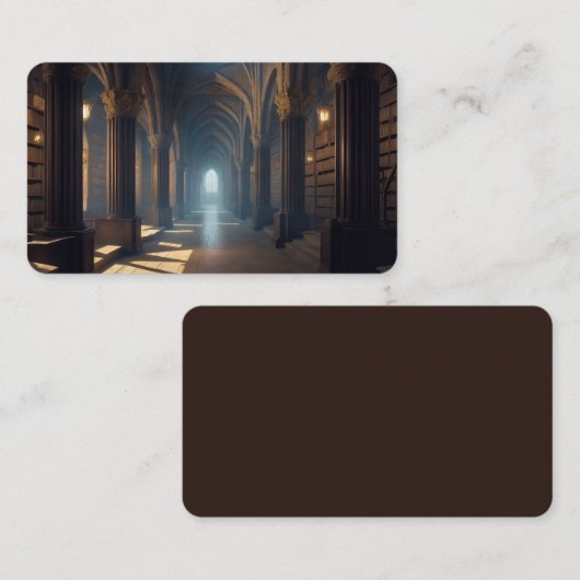 De hallen van het oude kennis Bladwijzer Visitekaartje (Voorkant / Achterkant)