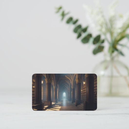 De hallen van het oude kennis Bladwijzer Visitekaartje (Staand voorkant)