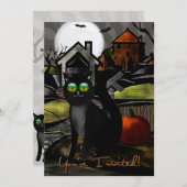 De HALLOEEN VAN DE HALLOWEN VAN DE HULPVOLK Kaart (Voorkant / Achterkant)