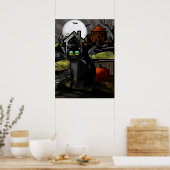 De HALLOEEN VAN DE HALLOWEN VAN DE HULPVOLK Poster (Keuken)