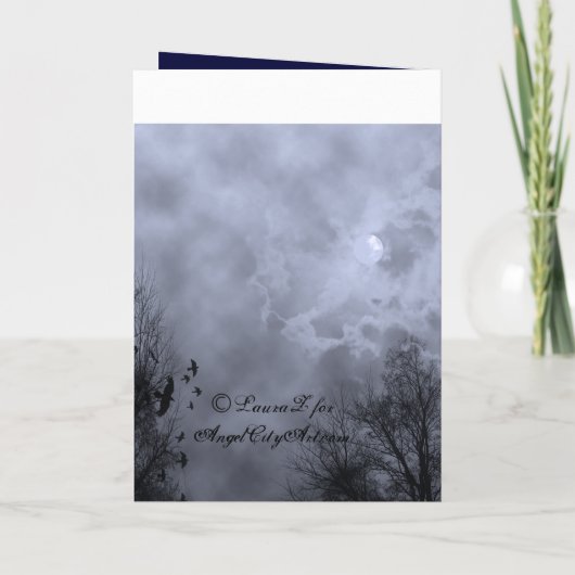 De Halloween Achtervolgde Uitnodiging van de (Achterkant)