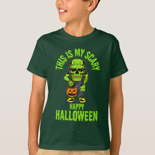 De Halloween avond staat bol van de betovering. T-shirt (Voorkant)