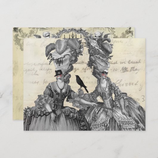 De halloween-bal briefkaart (Voorkant / Achterkant)