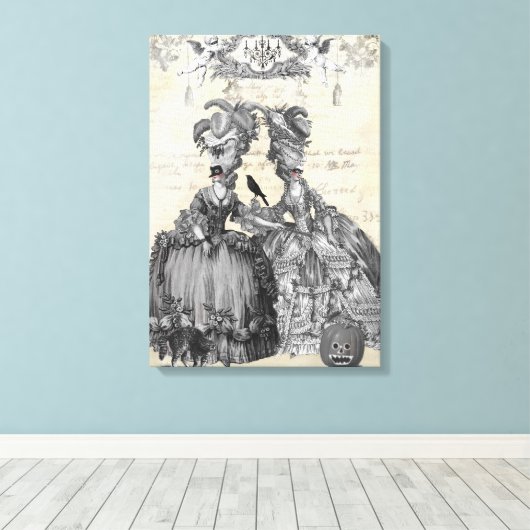 De halloween-bal canvas afdruk (Insitu (Houten vloer))