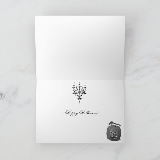 De halloween-bal kaart (Binnen)
