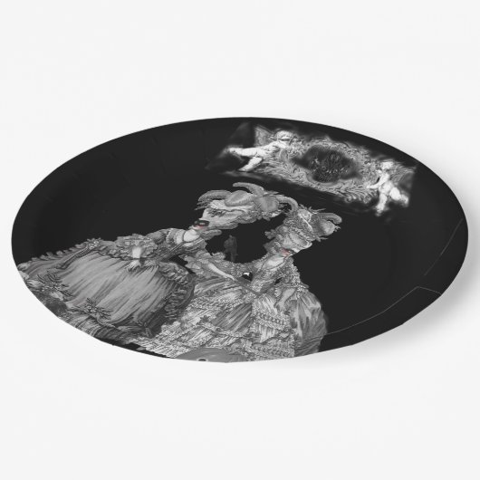 De halloween-bal papieren bordje (Gekanteld)