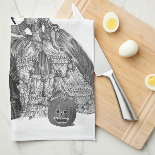 De halloween-bal theedoek (Quarter Fold)