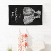 De halloween bal (zwart op zwart) spandoek (Insitu)