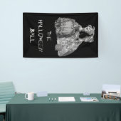 De halloween bal (zwart op zwart) spandoek (Beurs)