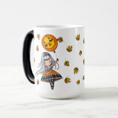 De Halloween-ballon stoot de Magische Mok (Voorkant links)