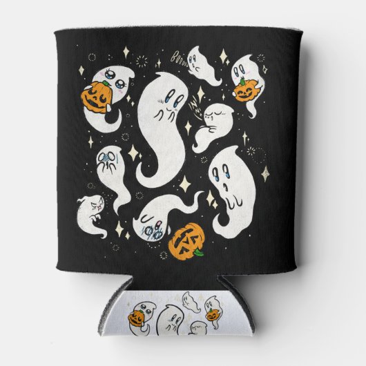 De Halloween Boo Crew - Ghost Party Blikjeskoeler (Voorkant)