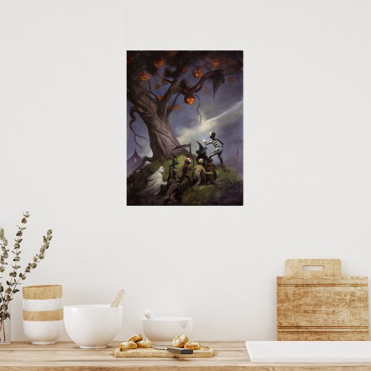De halloween-boom poster (Keuken)
