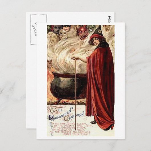 De Halloween Cauldron Briefkaart (Voorkant / Achterkant)