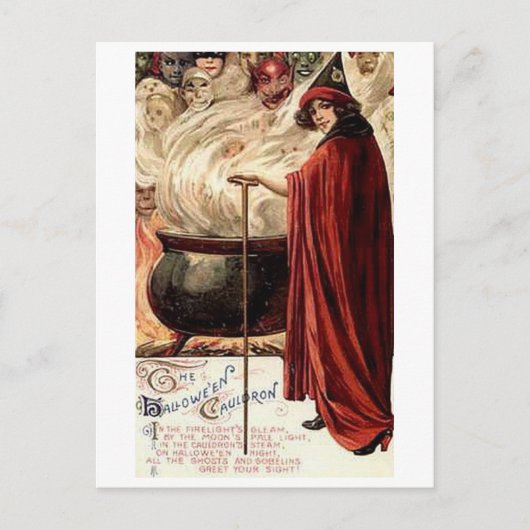 De Halloween Cauldron Briefkaart (Voorkant)