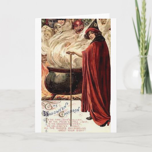 De Halloween Cauldron Kaart (Voorkant)