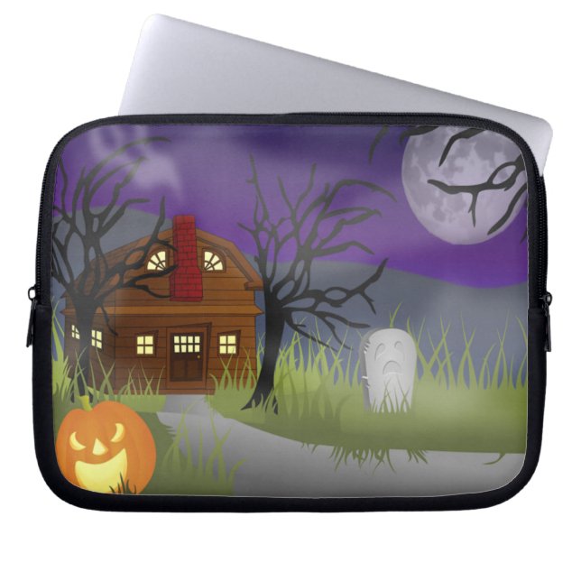 De Halloween Fog- Laptop Sleeve (Voorkant)